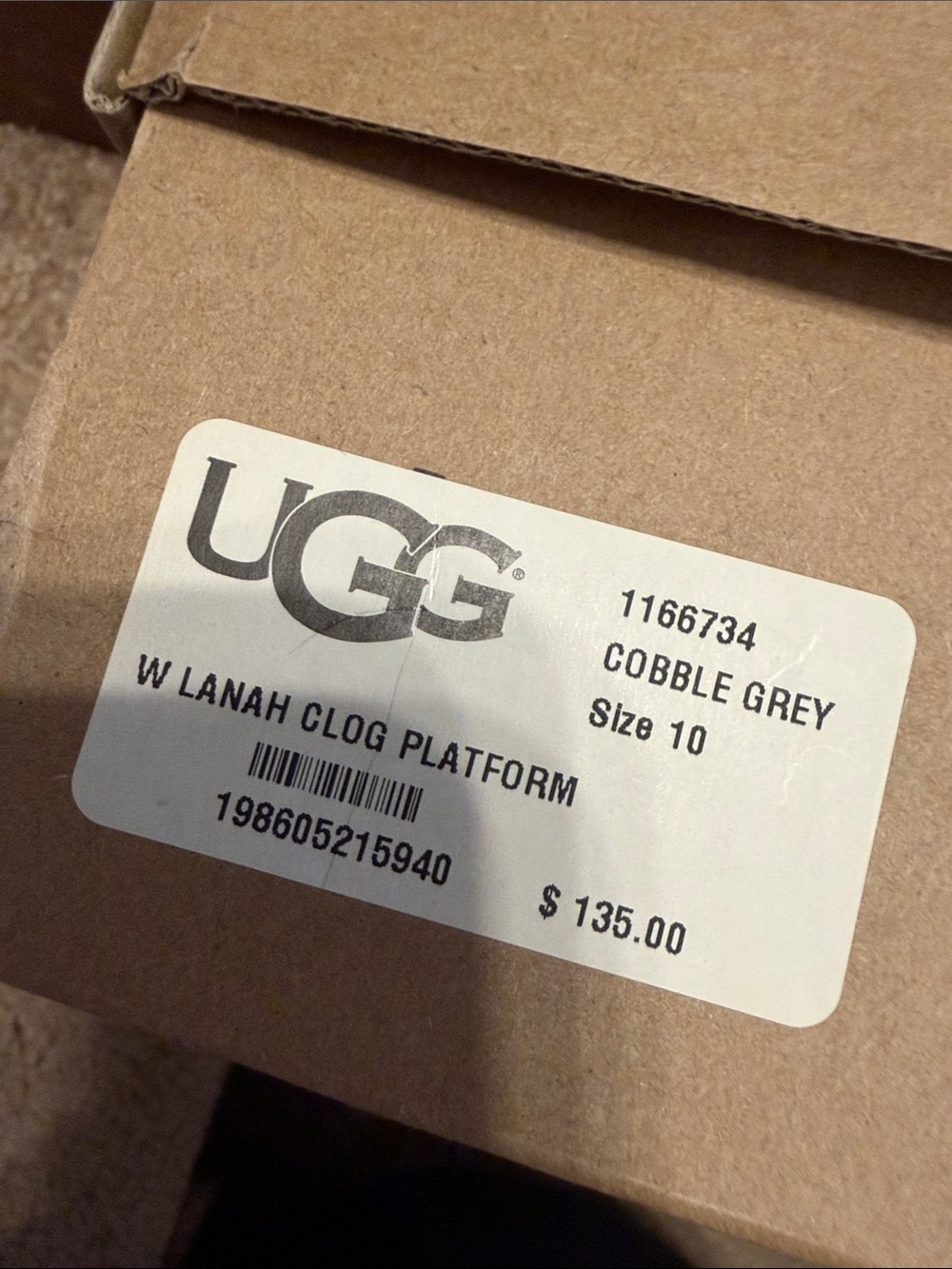 UGG Lanah Clog Platform in Cobble Grey - NEW - Picture 11 of 11